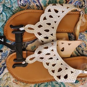 Silver Sparkle Sandals